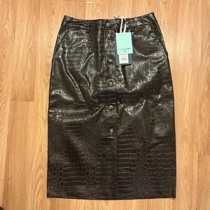 Rachel Comey x Target faux leather snakeskin skirt NWT size 8